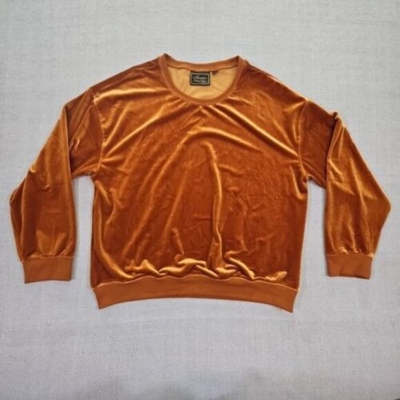 Massive Luxury Edition Velvet Pullover Women's Size Large Orange Mob Wife Core - Picture 1 of 14